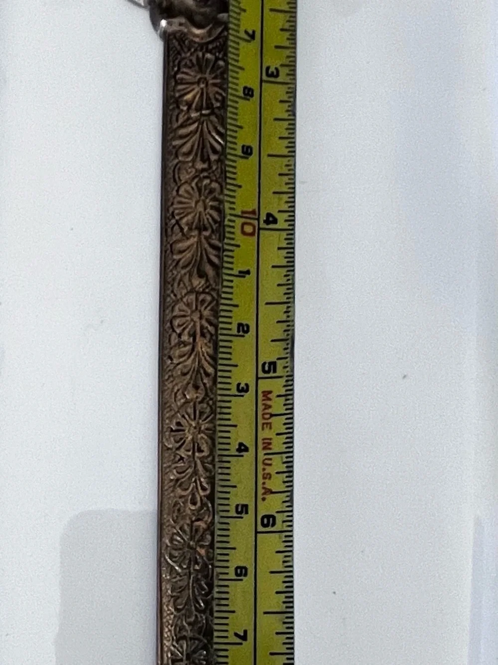 Vintage Brass Letter Opener Floral with Cross Design